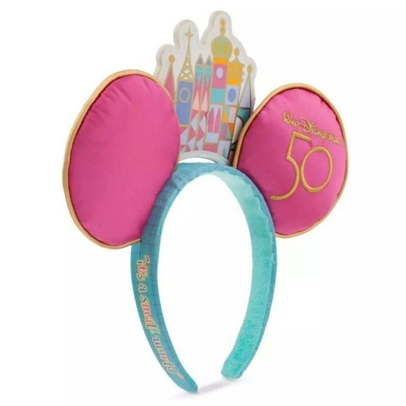 DisneyParks Mickey Mouse The Main Attraction It's A Small World Ears NWT - Picture 2 of 3